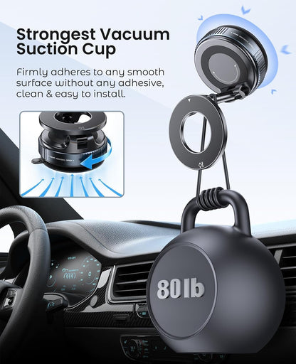 Vacuum Magnetic Suction Cup Phone Holder Mount
