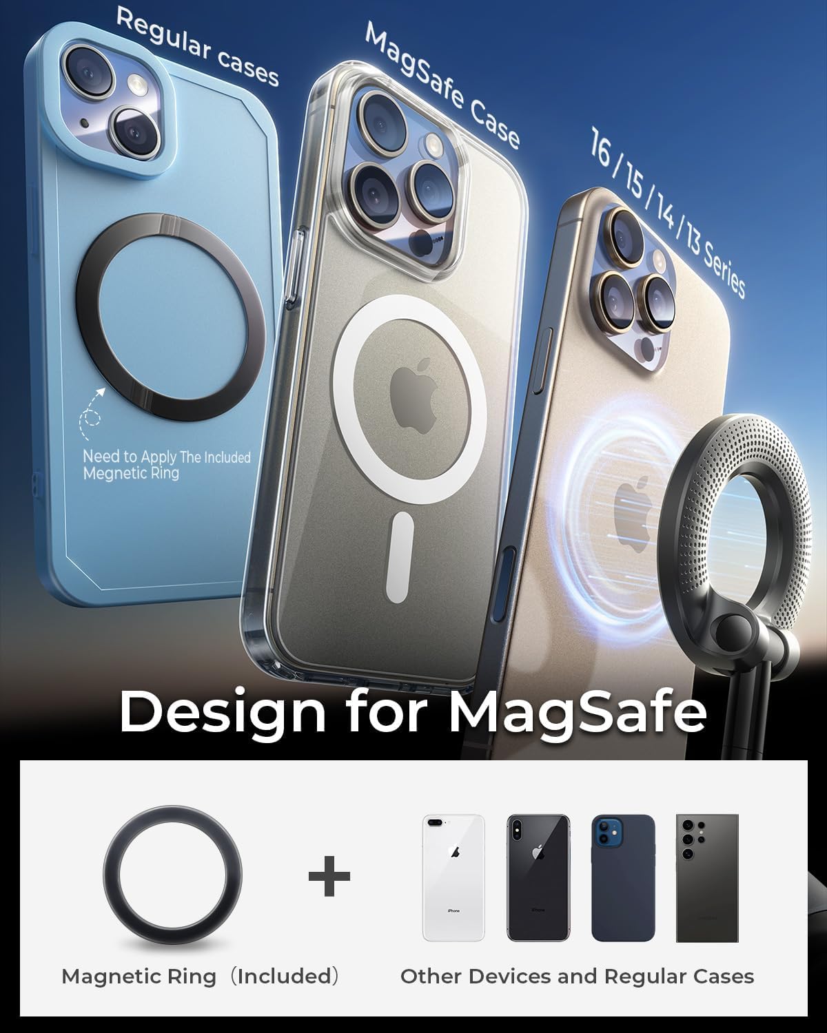 Vacuum Magnetic Suction Cup Phone Holder Mount